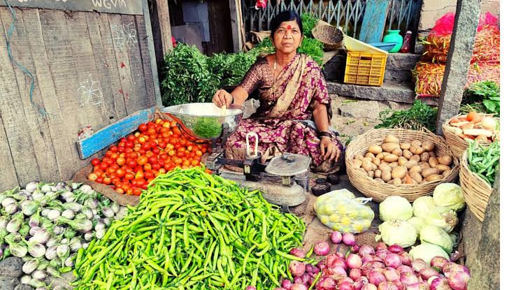 Nutritious food Balanced healthy food including fruits, vegetables, grains and protein